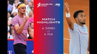 A Zverev vs A Fils  Match Highlights  Hamburg Open hamburgopen [upl. by Bysshe]