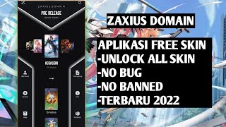 APLIKASI FREE SKIN MOBILE LEGENDS  ZAXIUS DOMAIN [upl. by Osyth961]