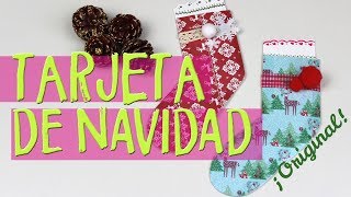 ¿Cómo hacer tarjetas de navidad hechas a mano de papel Postales navideñas originales [upl. by Odnumyer]