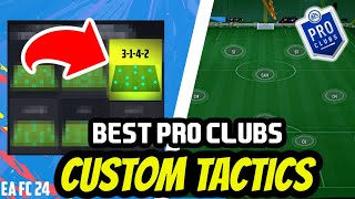 EA FC 24 PRO CLUBS  BEST META CUSTOM TACTICS AND FORMATION 3142 [upl. by Urbani]