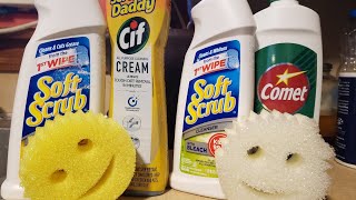 How Sudsy Can You Get spongeasmr spongesqueezing scrubdaddy sudsysponge sinkcleaning softscrub [upl. by Nurat]