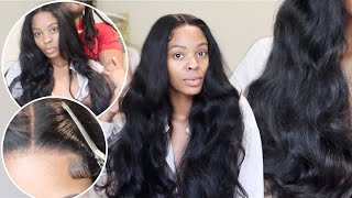 Get cute for HIM TOO sis 🥰 GluelessPrecut Lace Wig Install Ft Alipearl Hair ♡ [upl. by Casavant]