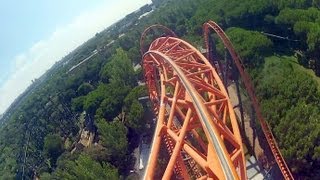 Abismo front seat onride HD POV Parque de Atracciones de Madrid [upl. by Anaicul408]