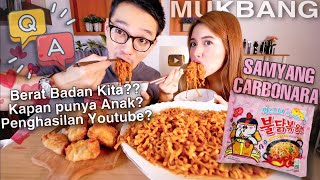 MUKBANG SAMYANG CARBO  FRIED DUMPLING SAMBIL QampA BARENG SUAMI KITA BONGKAR SEMUA DISINI [upl. by Stavros]