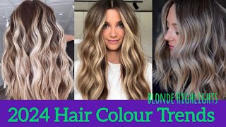 New Hair Colour Trends for winter  Top shades for blondes and brunette  newhaircolourtrends2024 [upl. by Kohler]