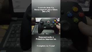 Controle Sem Fio Recarregável para Xbox 360 e PC Demonstração e Primeiras impressões shorts [upl. by Nicholl819]