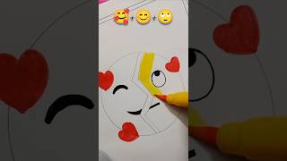 creative drawing ideas shorts emoji smiley drawing [upl. by Leibrag441]