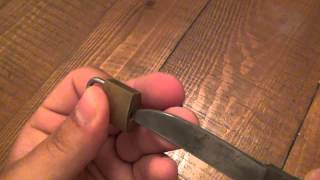 How To  Pick Open A Small PadlockWITH A KNIFE [upl. by Gaskins]