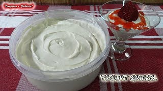 YOGURT GRIEGO con solo 3 ingredientes saludable y muy fácil el mejor [upl. by Enecnarf]