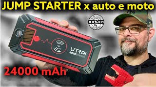 UTRAI Jstar 4 Jump Starter 12V 2500A 24000 mah Powerbank Avviatore di emergenza auto e moto [upl. by Ahsilek]