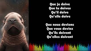 ♫ Learn French with Vincent ♫ Conjugation I I DEVOIR I Subjonctif Présent [upl. by Talyah]