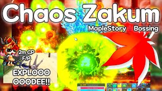 Poisoned Exploding Rocks · Chaos Zakum · MapleStory🍁Bossing [upl. by Afatsuom]