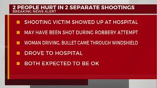 2 people hurt in 2 separate shootings [upl. by Eicnahc]