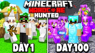 I Survived 100 days in Hardcore Minecraft Manhunt4 Hunters Edition [upl. by Kironde]