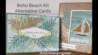 Boho Beach Stampin Up Kit Alternative Cards [upl. by Ereynihc]