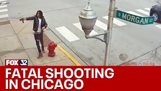 Video shows suspect fire shots at person in Chicago [upl. by Krystin265]