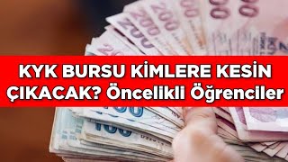 KYK BURS KİMLERE KESİN ÇIKACAK Öncelikli Öğrenciler [upl. by Keon936]