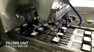 Paxon Packaging automated line for MAP sliced Feta cheese [upl. by Nnairol]