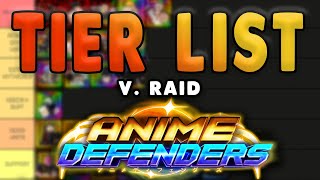 RAID UPDATE Anime Defenders Tier List  Who You Should Summon For New Player Tier List [upl. by Eseerehs]