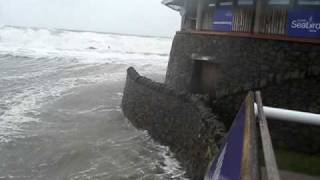 Spectacular Storm wreaks havoc at North Berwick Harbour [upl. by Ahsikyw511]