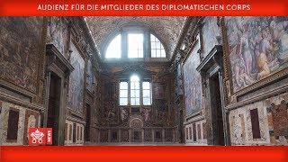 Papst Franziskus Audienz für die Mitglieder des Diplomatischen Corps 20190107 [upl. by Acirret]