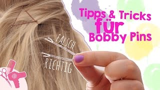 Haarnadeln richtig stecken I Bobby Pins benutzen I Bobby Pins Hairstyles [upl. by Acnaiv]