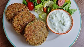 LinsenBulgurBratline mit Tzatziki [upl. by Ivy]