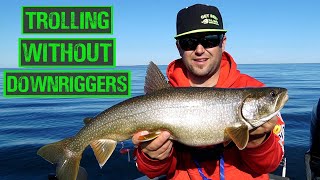 Trolling Without Downriggers For Mid Summer Lake Trout [upl. by Bonnell]