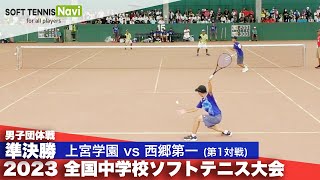 2023全国中学校大会 男子団体戦準決勝 上宮学園大阪府vs西郷第一福島県① [upl. by Sedecrem]