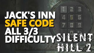 Jacks Inn Safe Code Silent Hill 2 Remake [upl. by Ayotel]