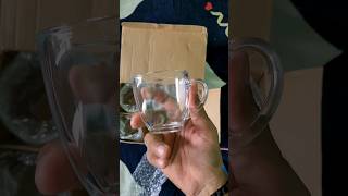 Glass cup review  glass cup flipkart Glass Cup flipkart unboxing viralvideo [upl. by Xanthe]