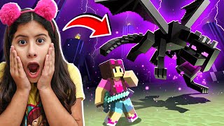 Minecraft  Enfrentamos o Ender Dragon vencemos  EP08  Maria Clara e JP Games [upl. by Johiah]