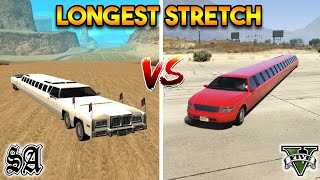 GTA 5 VS GTA SAN ANDREAS LONGEST STRETCH WHICH IS BEST [upl. by Cud]