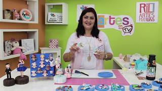 TOPO DE BOLO em BISCUIT com DENISE GOMES [upl. by Obadiah960]