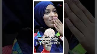 Ibtihaj Muhammad  first hijabi Fencer 🤺 shorts muslims fencer [upl. by Anitserp]