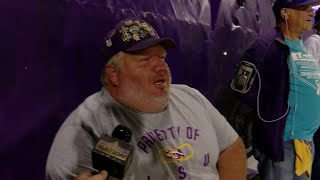 LSU baseball fan talks about being hit in the head by home run from Tommy White [upl. by Inanaup]