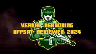 AFPSAT REVIEWER 2024  VERBAL REASONING  PART 1 [upl. by Tem652]