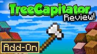 The BEST TreeCapitator Addon for Minecraft Bedrock Survival Players Review [upl. by Kat]