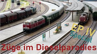 H0 Modellbahn Viel Betrieb im Dieselparadies [upl. by Rekrap]