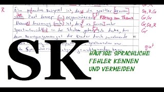 B2C1  Häufige sprachliche Fehler in der SK vermeiden [upl. by Annaxor129]