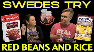 First time Two Swedes try Red Beans and rice with Martha White Cornbread [upl. by Nurat]