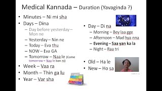 Medical Kannada K05 Duration time day week month year Conversation Language Doctor Patient [upl. by Dianthe]