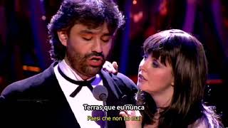 Con te Partiró Sarah Brightman amp Andrea Bocelli tradução [upl. by Aynotan]