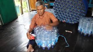 ALFA GAMA  Membuat kursi dan meja dari botol  TUTORIAL MAKE CHAIRS FROM BOTTLE [upl. by Itsym448]