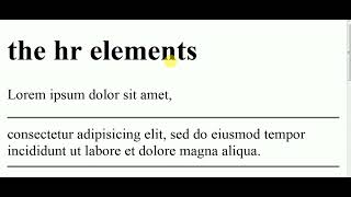 The HTML hr tag  coding htmltags html html5 htmltutorial [upl. by Sirovaj360]