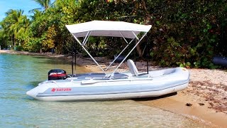 SD410 Saturn Inflatable Boat with 15HP Outboard Motor What Inflatable Boat to Buy Saturn boat [upl. by Ellehsram]