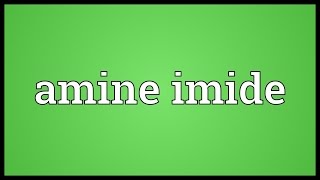 Amine imide Meaning [upl. by Asiled248]