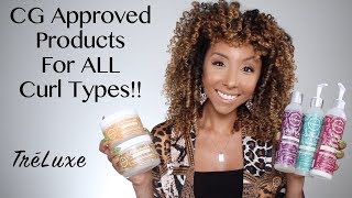 CG Approved Curly Hair Products For ALL Curl Types TreLuxe  BiancaReneeToday [upl. by Nonaihr]