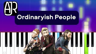 AJR  Ordinaryish People  Piano Tutorial [upl. by Ahsiekan]