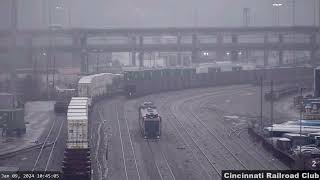 1924 CSXT W003 Track Geometry Train on a Wet January Morning [upl. by Beau615]